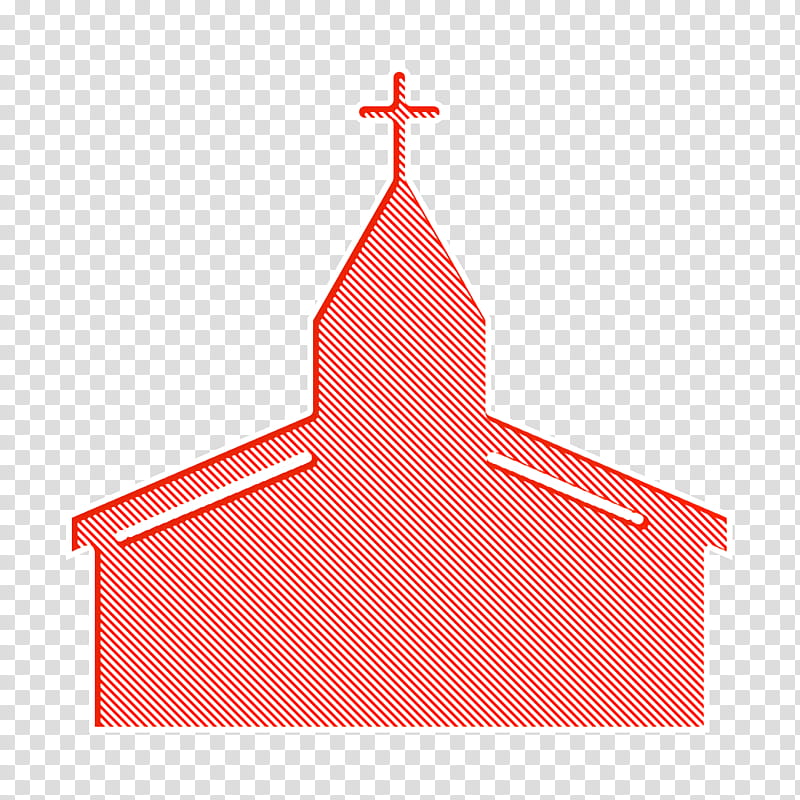 Church icon Building icon, Red, Steeple, Line, Place Of Worship, Logo transparent background PNG clipart