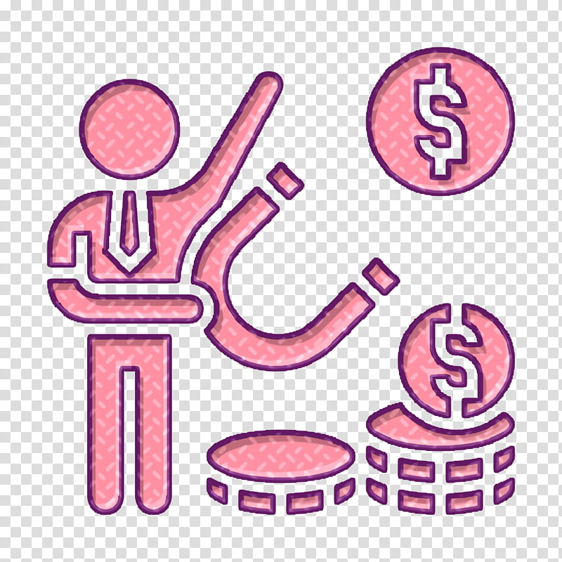 Power icon Business Motivation icon Attract icon, Line, Pink M, Point, Area, Behavior, Meter, Number transparent background PNG clipart