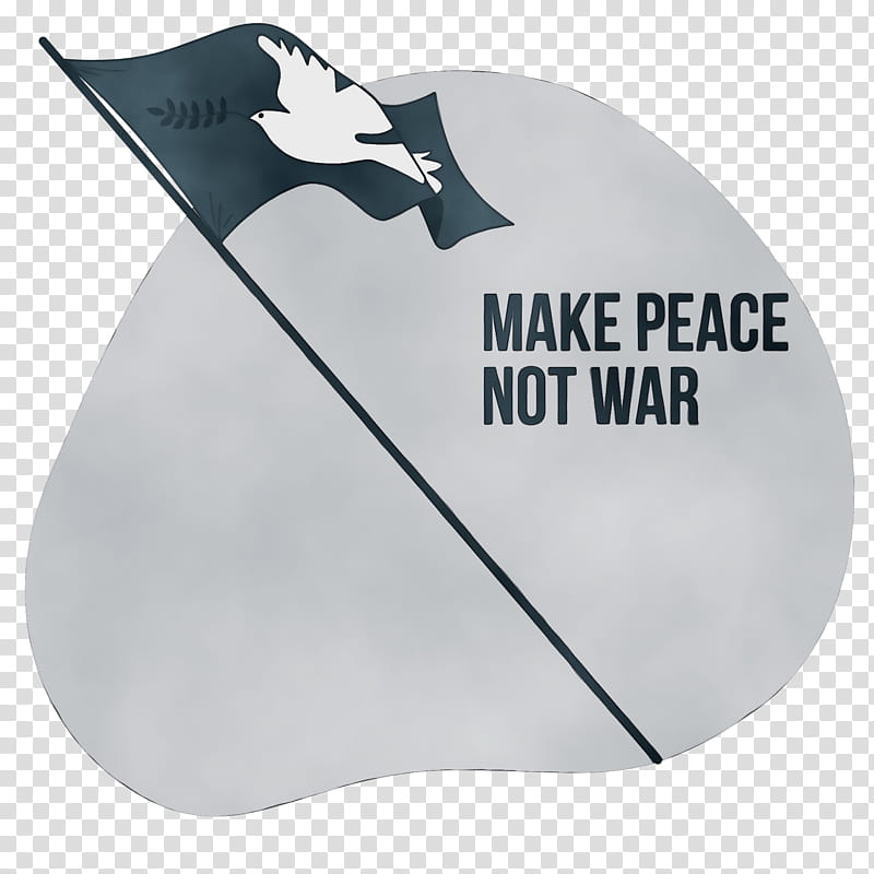meter font headgear, Make Peace Not War, Peace Day, Watercolor, Paint, Wet Ink transparent background PNG clipart