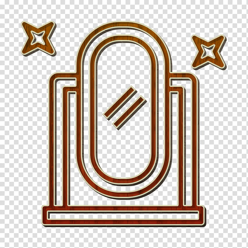 Home Equipment icon Mirror icon Full length mirror icon, Line, Metal transparent background PNG clipart
