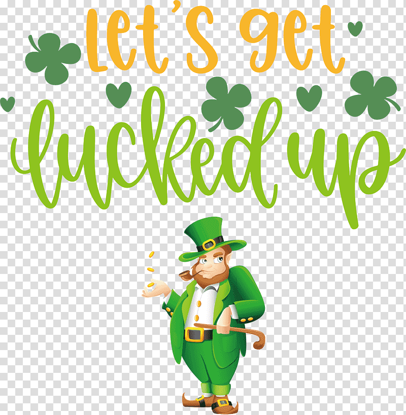 Get Lucked Up Saint Patrick Patricks Day, Cartoon, Christmas Day, Christmas Ornament M, Green, Text, Symbol transparent background PNG clipart