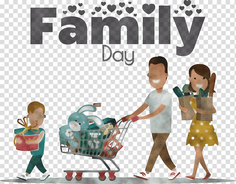 Family Day Family Happy Family, Shopping, Father, Son, Cartoon, Parent, Daughter transparent background PNG clipart