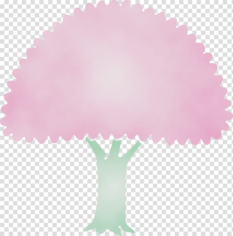 pink baking cup muffin, Cartoon Tree, Abstract Tree, Tree , Watercolor, Paint, Wet Ink transparent background PNG clipart