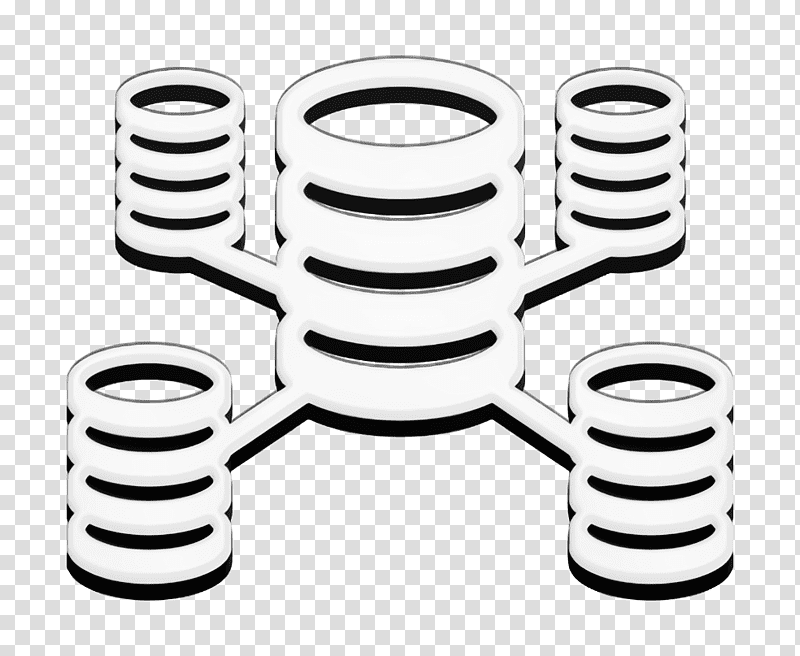 technology icon Database Interlinked icon Network icon, Development Icon, Black And White
, Car, Line, Meter, Computer Hardware transparent background PNG clipart