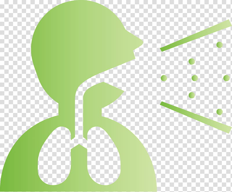 coughing, Green transparent background PNG clipart