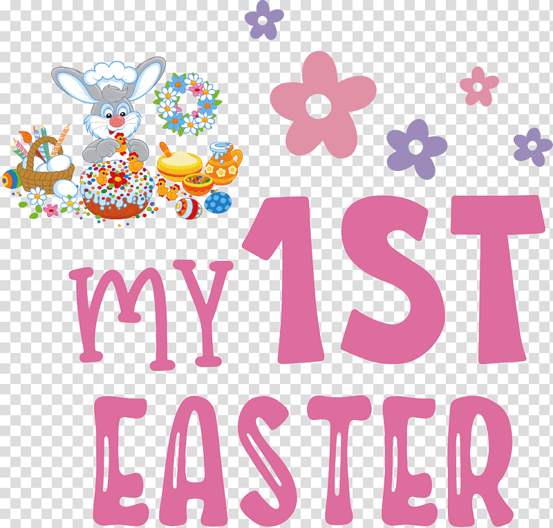 My 1st Easter easter bunny easter day, Logo, Line, Meter, Party, Geometry, Mathematics transparent background PNG clipart