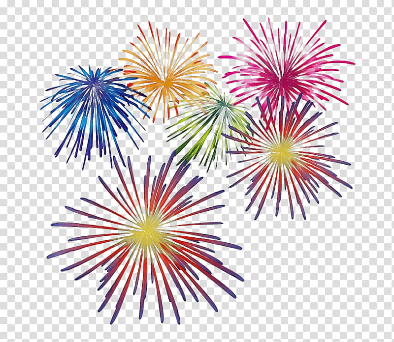 New Year's Eve, Watercolor, Paint, Wet Ink, New Years Eve, Fireworks, New Years Eve Fireworks, Cartoon transparent background PNG clipart