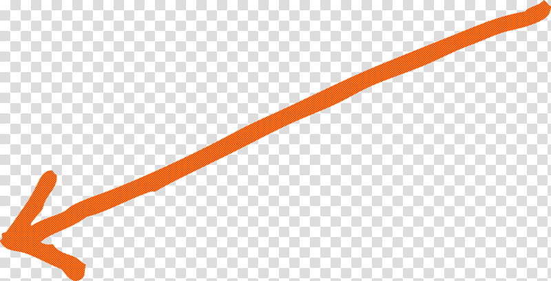 Hand Drawn Arrow, Orange, Line transparent background PNG clipart