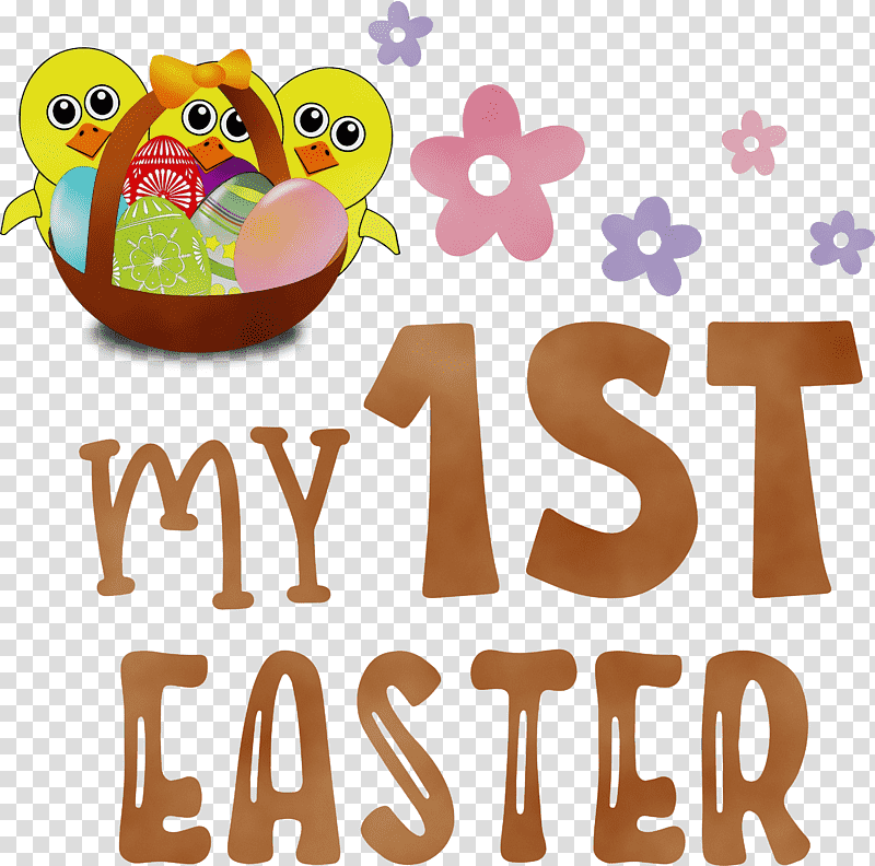 logo meter number happiness m, My 1st Easter, Easter Baskets, Easter Day, Watercolor, Paint, Wet Ink transparent background PNG clipart