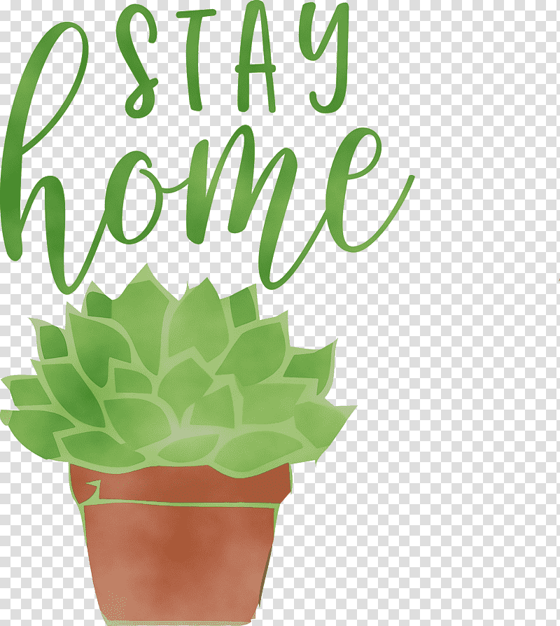 leaf leaf vegetable flowerpot herb meter, Stay Home, Watercolor, Paint, Wet Ink, Tree, Biology transparent background PNG clipart