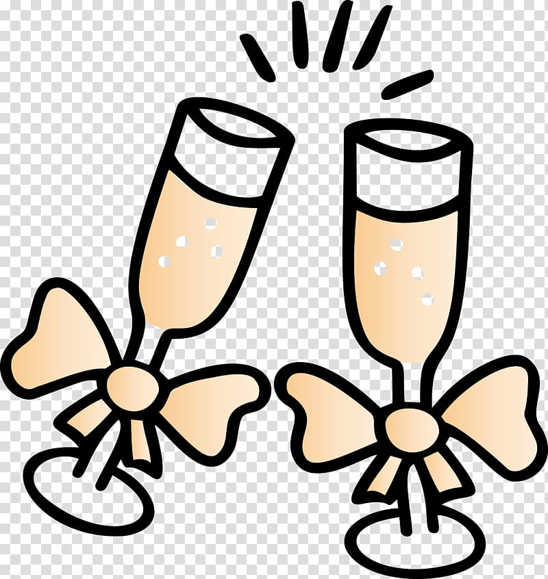 Champagne party celebration, Cartoon, Tree, Meter, Flower transparent background PNG clipart