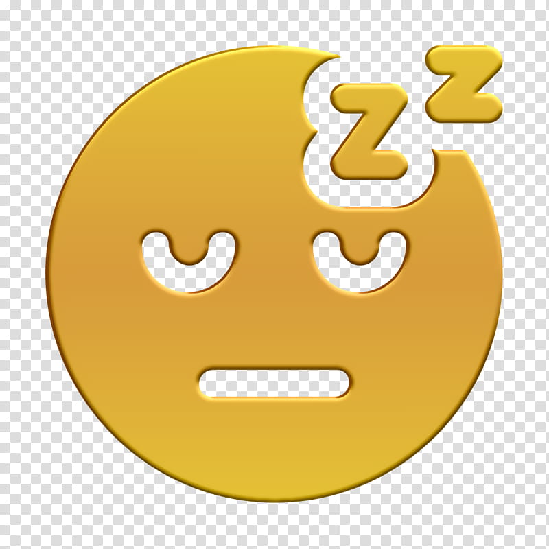 Smiley and people icon Emoji icon Sleeping icon, Yellow, Meter, Interflora, Cartoon, Line transparent background PNG clipart