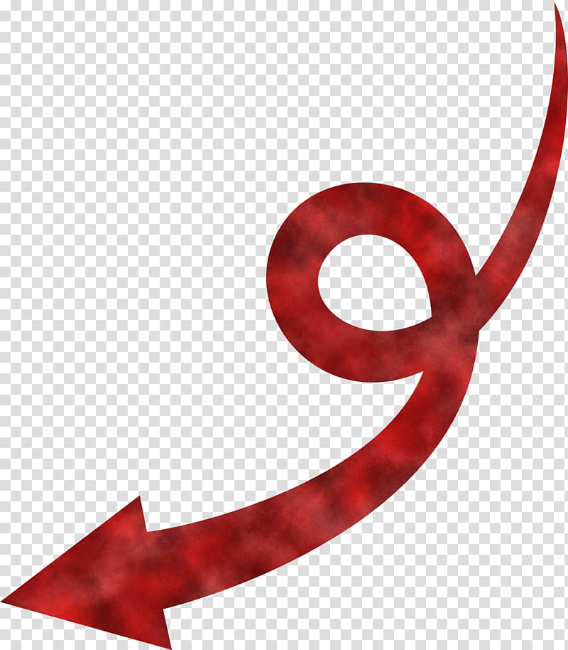 Curved Arrow, Red, Symbol transparent background PNG clipart