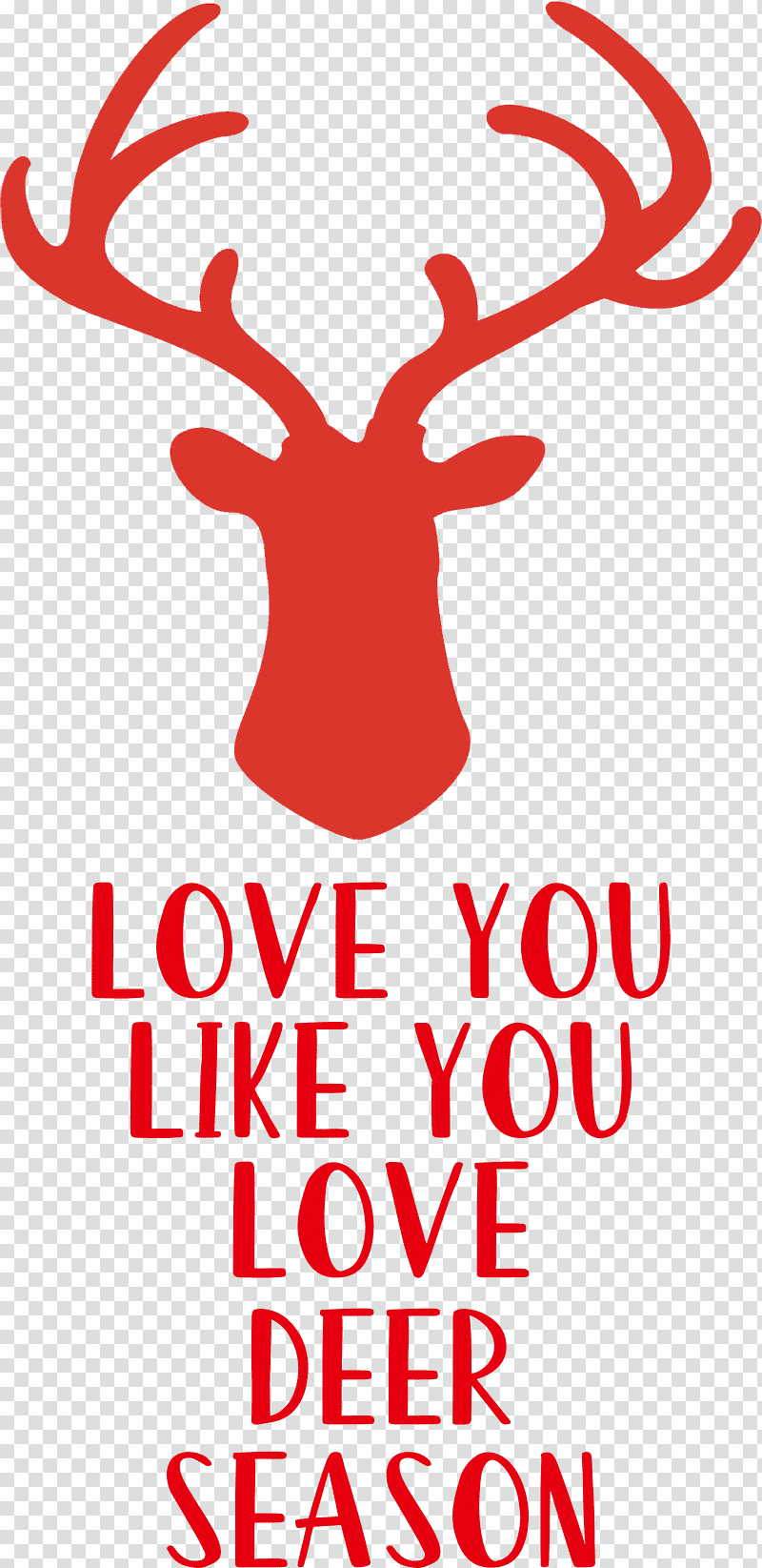 Love Deer Season, Reindeer, Logo, Antler, Meter, Line transparent background PNG clipart