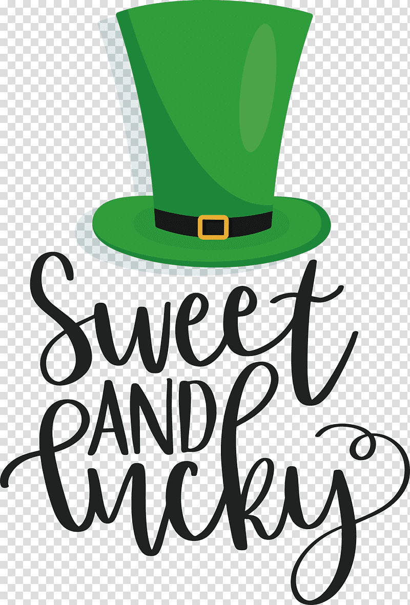 Sweet And Lucky St Patricks Day, Logo, Text, Character, Plants, Science transparent background PNG clipart