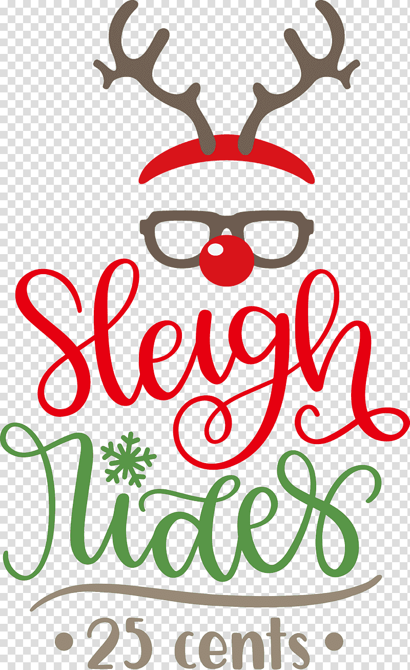 Sleigh Rides Deer reindeer, Christmas , Christmas Tree, Christmas Day, Christmas Ornament M, Meter, Flower transparent background PNG clipart