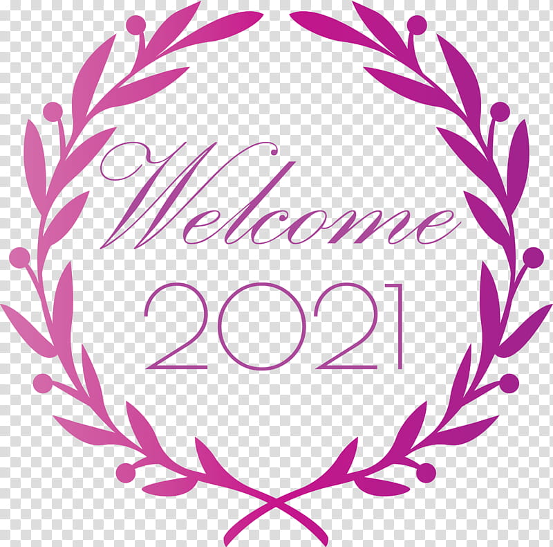 New Year 2021 Welcome, Free, Wreath, Laurel Wreath, Floral Design, 2019, Wedding Gift transparent background PNG clipart