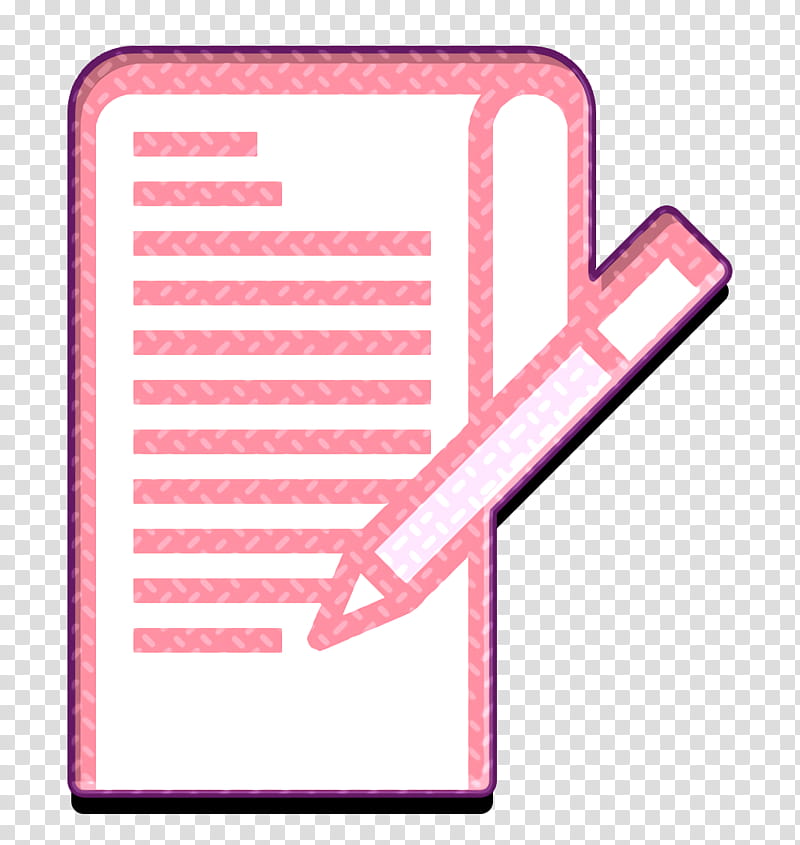 Newspaper icon Paper icon Document icon, Pink, Line, Magenta, Logo transparent background PNG clipart