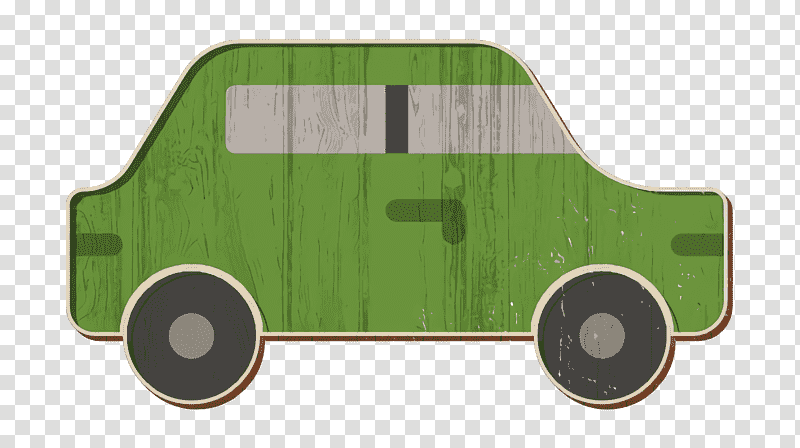 Car icon Transport icon, Model Car, Green, Cartoon, Automobile Engineering, Physical Model transparent background PNG clipart