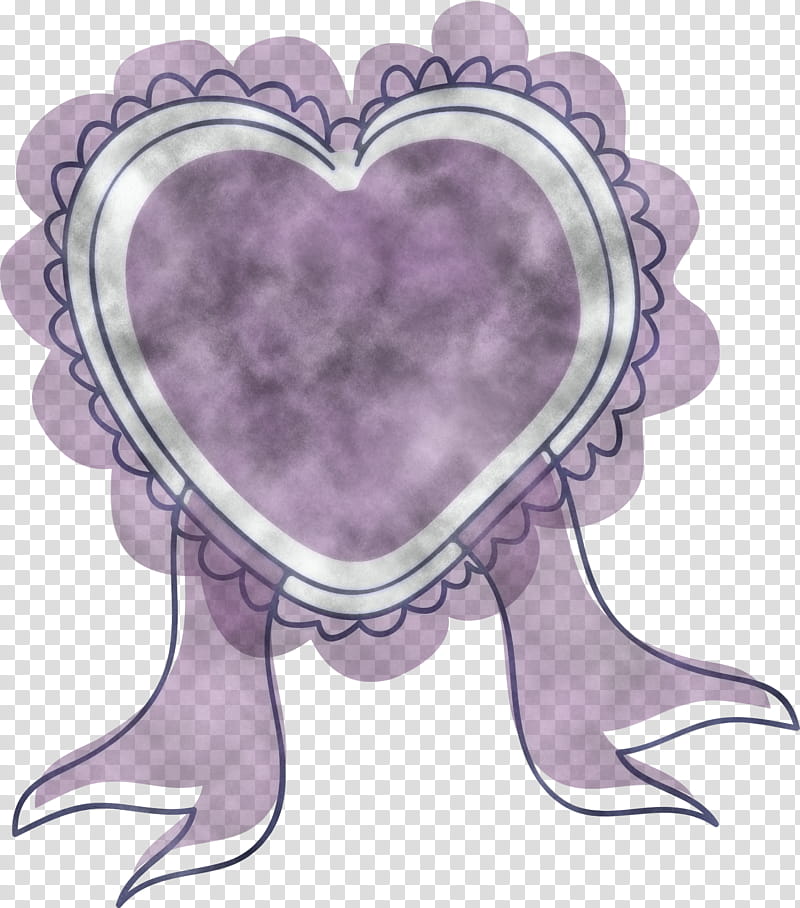 Adorable Frame, Heart, Purple, Cartoon, M095 transparent background PNG clipart