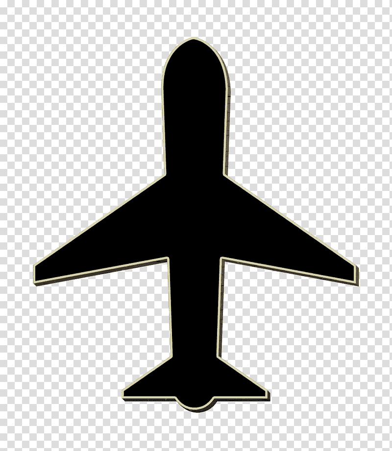 Basic plane icon Plane icon POI Road icon, Transport Icon, Airplane, Aircraft, , Icon Design transparent background PNG clipart