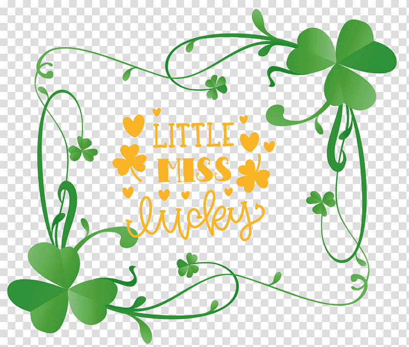 Little Miss Lucky Saint Patrick Patricks Day, Clover, Saint Patricks Day, Fourleaf Clover, Shamrock transparent background PNG clipart