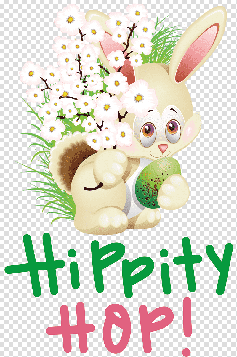 Happy Easter Hippity Hop, Easter Bunny, Easter Egg, Rabbit, Hare, Egg Hunt, Pysanka transparent background PNG clipart