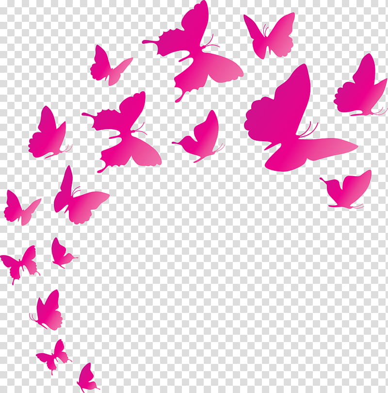 Butterfly background flying butterfly, Pink M, Meter transparent background PNG clipart