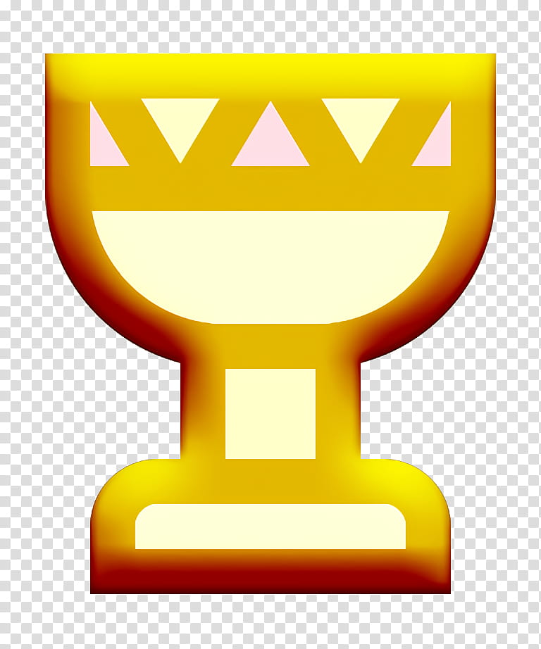Goblet icon Furniture and household icon Egypt icon, Logo, Yellow, Area, Line, Meter transparent background PNG clipart