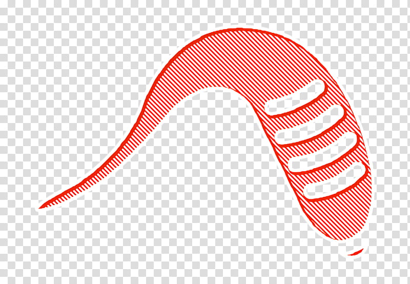 Worm icon Leech icon Insects icon, Red, Orange, Line, Logo, Material Property, Boomerang transparent background PNG clipart