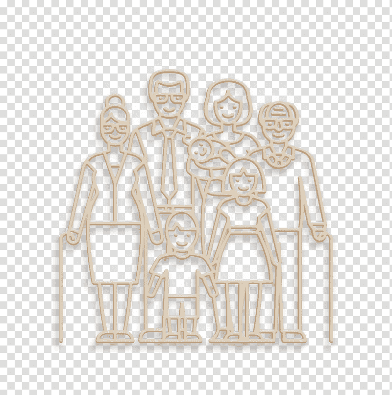 Family icon Big Family icon people icon, Families Lineal Icon, Wedding, Flower Arch, Text, Human Fly, Flickr transparent background PNG clipart