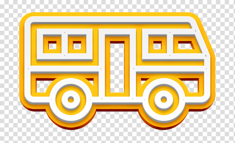 Travel icon Bus icon, Logo, Yellow, Line, Meter, Number, Geometry transparent background PNG clipart