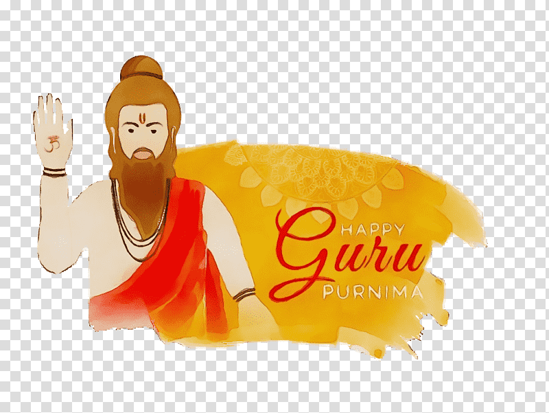 Guru Purnima, Watercolor, Paint, Wet Ink, Wish, Happiness, Full Moon transparent background PNG clipart