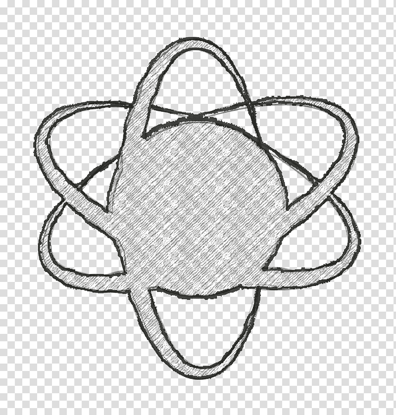 icon Science and technology icon Atom icon, Line Art, Black And White
, Geometry, Mathematics transparent background PNG clipart