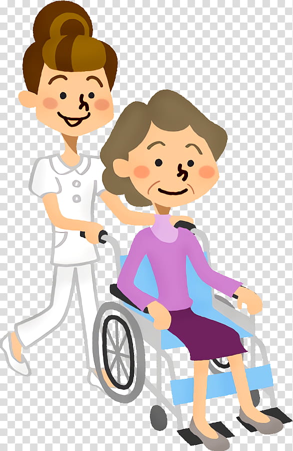 cartoon wheelchair fun sharing child, Cartoon, Sitting, Vehicle, Leisure, Playing With Kids, Family transparent background PNG clipart