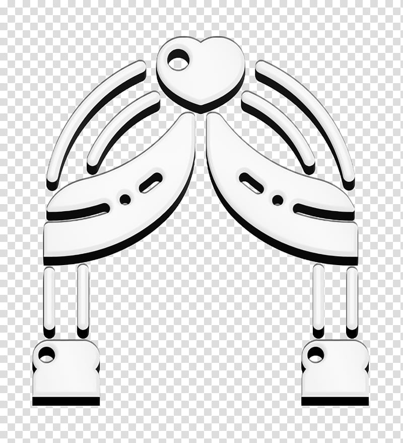 Wedding arch icon Birthday and party icon Wedding icon, Blackandwhite, Metal, Line Art transparent background PNG clipart