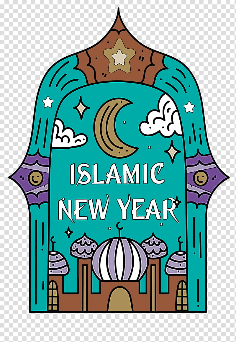Islamic New Year Arabic New Year Hijri New Year, Muslims, Tshirt, Sportswear, Outerwear, Sleeve M, Line, Area transparent background PNG clipart