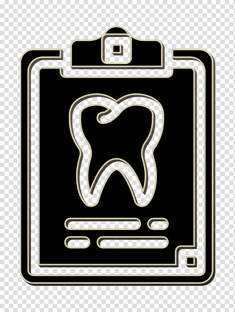 Patient icon Dental record icon Dentistry icon, Locket, Symbol, Material Property, Logo, Silver, Blackandwhite, Rectangle transparent background PNG clipart