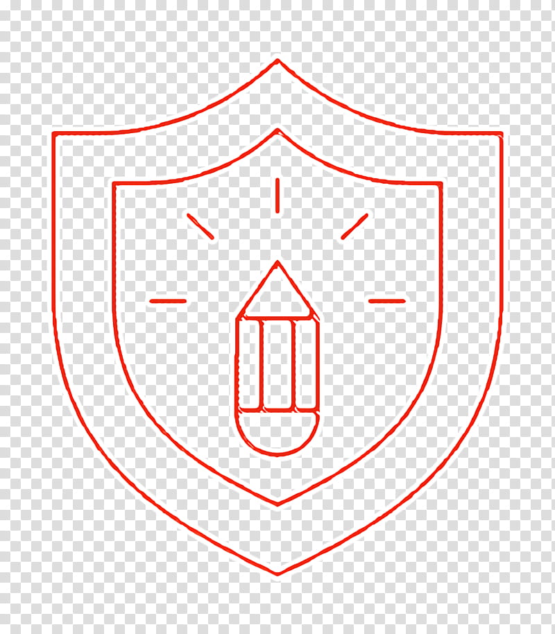 Shield icon Protection icon Creative icon, White, Red, Line, Text, Circle, Symbol, Logo transparent background PNG clipart