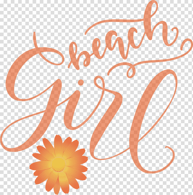 Beach Girl Summer, Summer
, Flower, Logo, Cartoon, Petal, Meter transparent background PNG clipart