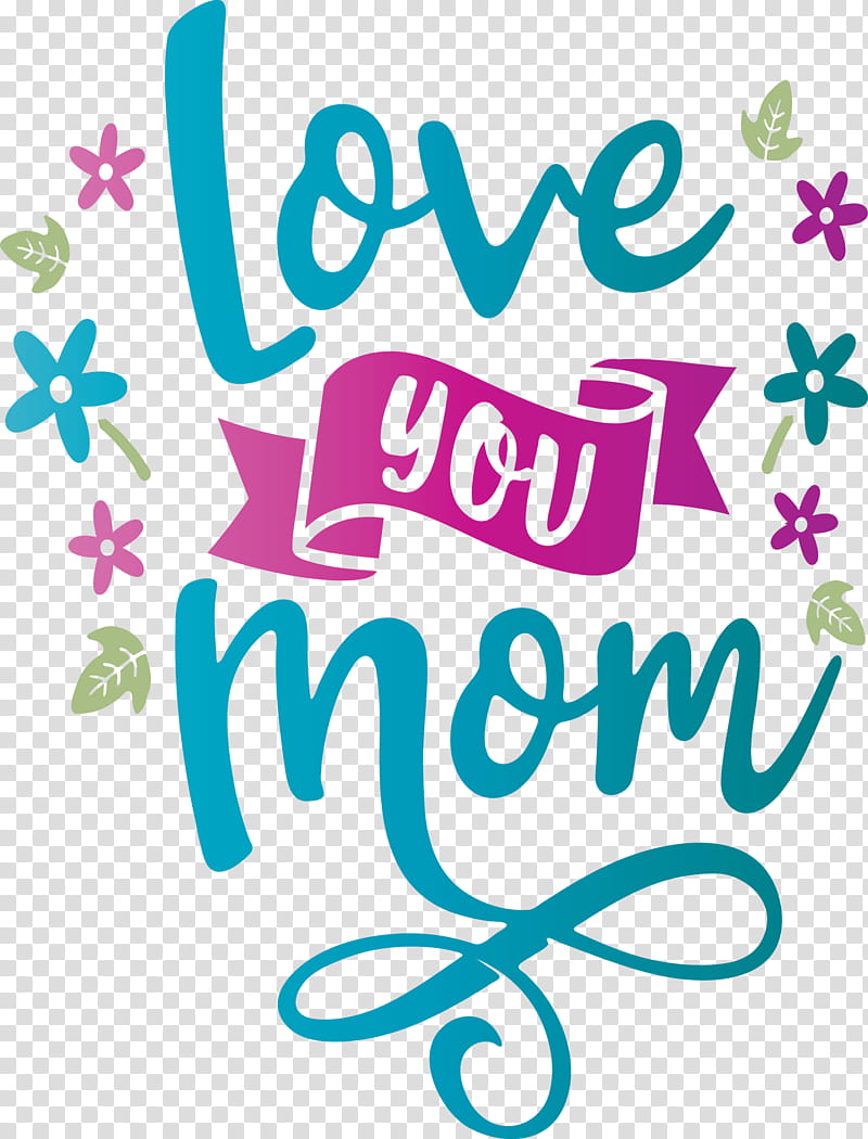 Mothers Day Love You Mom, Logo, Flower, Purple, Line, Happiness, Meter transparent background PNG clipart