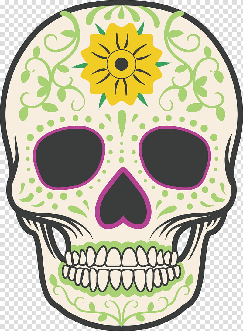 Mexico Element, Day Of The Dead, Calavera, Santa Muerte, Skull Art, Death, Skeleton, Ink transparent background PNG clipart