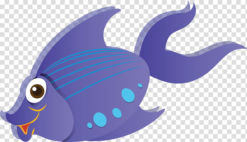 fish purple cartoon fish tail, Electric Blue, Fin, Blue Whale transparent background PNG clipart