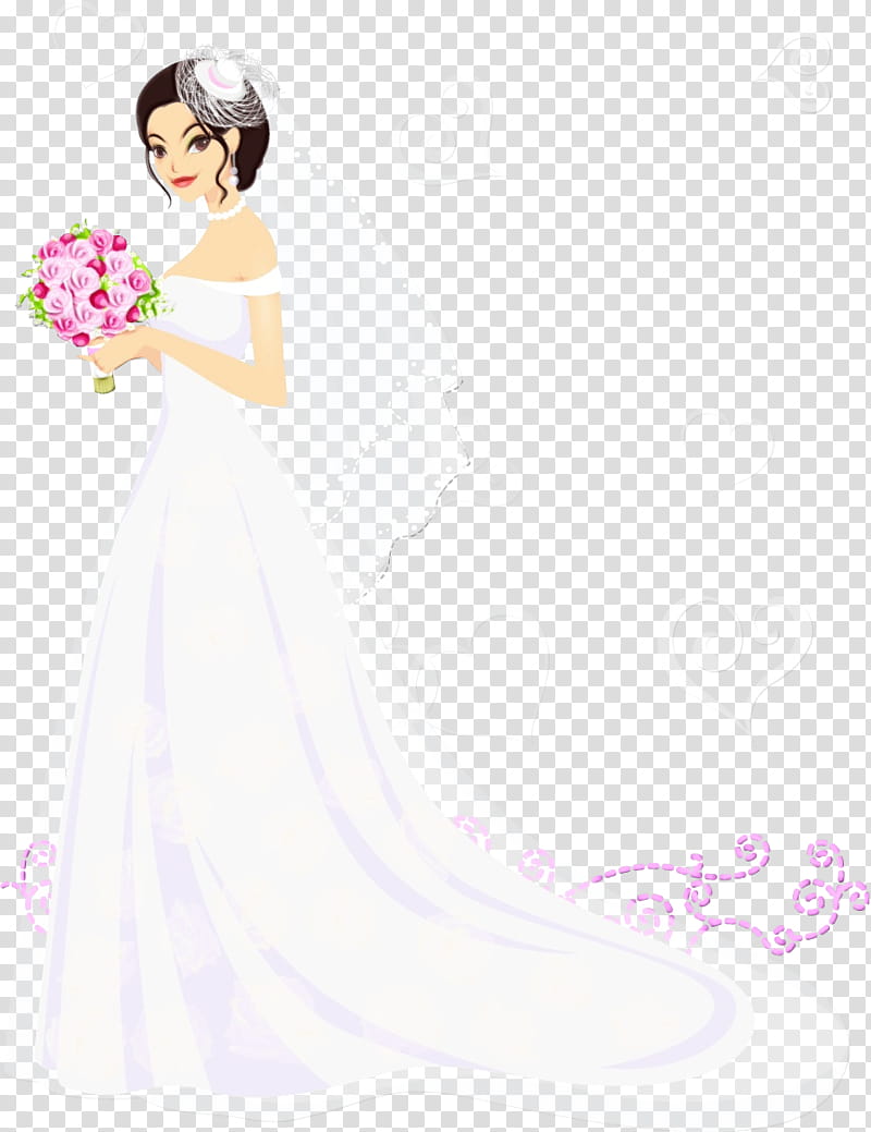 Wedding Girl, Wedding Dress, Bride, Gown, Shoulder, Clothing, Pink, Bridal Clothing transparent background PNG clipart