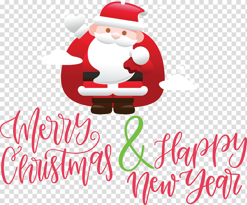 Merry Christmas Happy New Year, Christmas Day, Logo, Christmas Ornament M, Santa Clausm, Meter, Santa Claus M transparent background PNG clipart