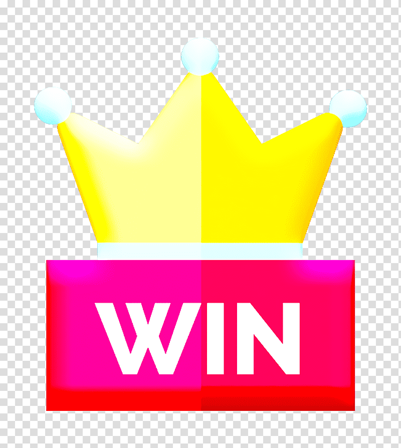 Win icon Casino icon, Logo, Yellow, Line, Meter, Mathematics, Geometry transparent background PNG clipart