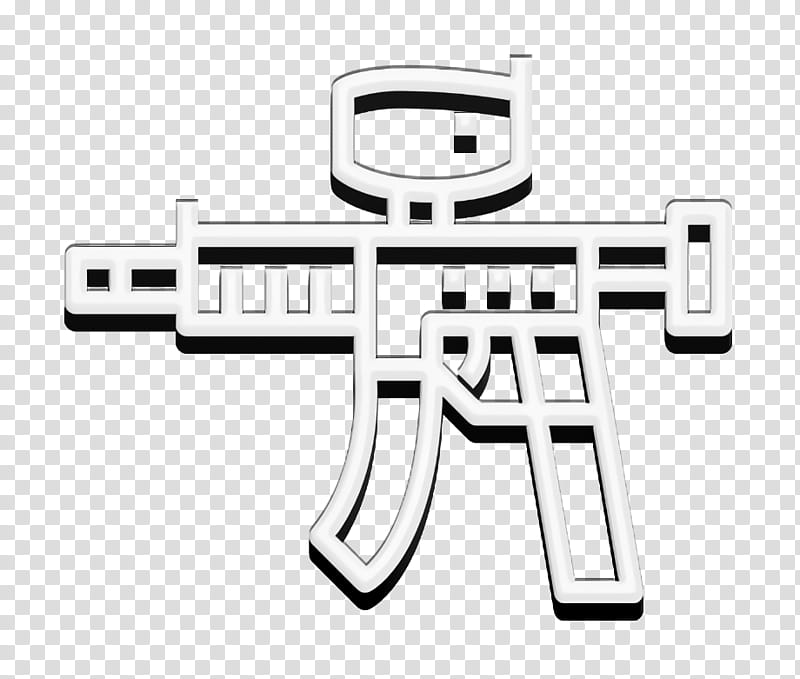 Gun icon Paintball icon Paintball gun icon, Assault Rifle, Symbol, Cross, Logo transparent background PNG clipart