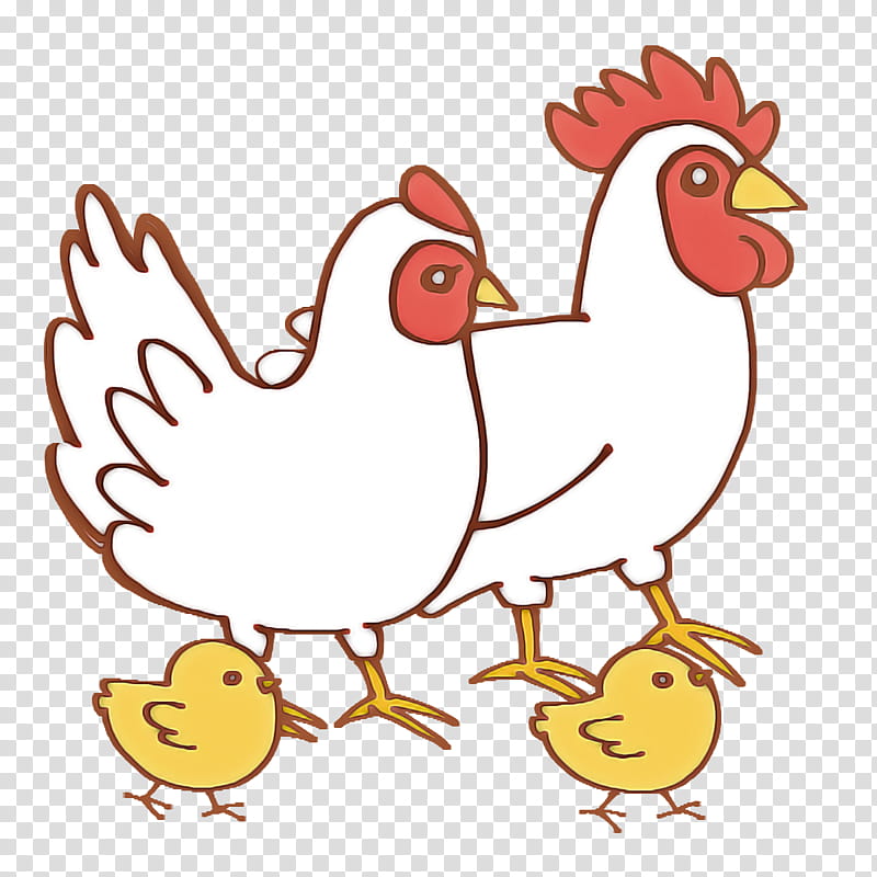 rooster birds beak chicken water bird, Cartoon, Duck, Drawing, Line Art, Silhouette transparent background PNG clipart
