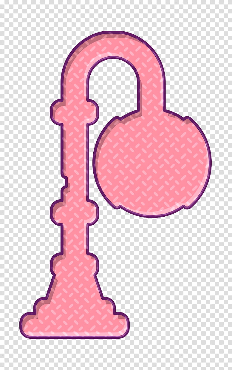 City icon Street lamp icon, Pink, Material Property transparent background PNG clipart