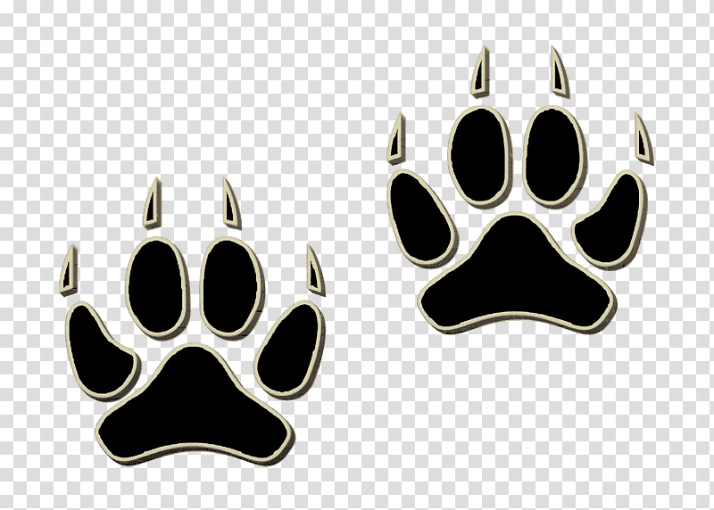 Two Animal Pawprints icon Paw icon animals icon, Footprints Icon, Cat, Bulldog, Animal Track, Puppy, Kitten transparent background PNG clipart